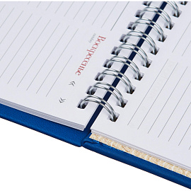 Планинг недатированный Attache Velvet искусственная кожа Soft Touch 305x130 мм 64 листа синий