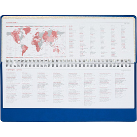 Планинг недатированный Attache Velvet искусственная кожа Soft Touch 305x130 мм 64 листа синий