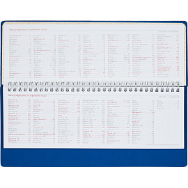 Планинг недатированный Attache Velvet искусственная кожа Soft Touch 305x130 мм 64 листа синий