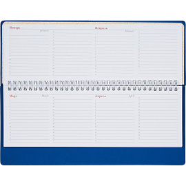 Планинг недатированный Attache Velvet искусственная кожа Soft Touch 305x130 мм 64 листа синий