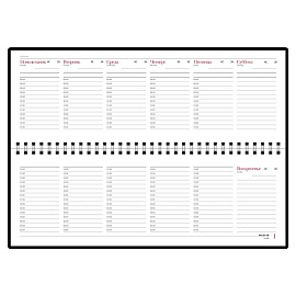 Планинг недатированный Attache Velvet искусственная кожа Soft Touch 305x130 мм 64 листа красный