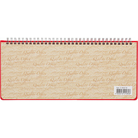 Планинг недатированный Attache Velvet искусственная кожа Soft Touch 305x130 мм 64 листа красный