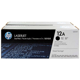 Картридж лазерный HP 12A Q2612AF черный оригинальный (двойная упаковка) фото Картридж лазерный HP 12A Q2612AF черный оригинальный (двойная упаковка)
