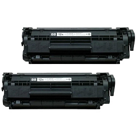 Картридж лазерный HP 12A Q2612AF черный оригинальный (двойная упаковка) фото Картридж лазерный HP 12A Q2612AF черный оригинальный (двойная упаковка)