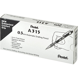 Карандаш механический черный Pentel А315-AX 0.5 мм фото Карандаш механический черный Pentel А315-AX 0.5 мм