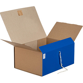 Короб архивный на 2-х завязках Attache Economy A4 150 мм картон/бумвинил до 1500 листов синий