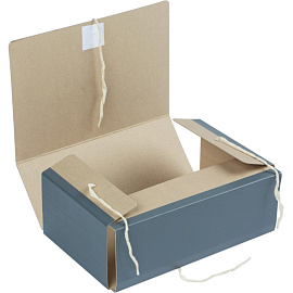 Папка архивная Дело с гибким корешком на 4-х завязках Attache 120 мм картон/бумвинил до 1200 листов серая складная