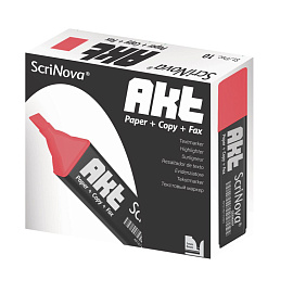 Текстовыделитель ScriNova Akt красный (толщина линии 1-5 мм) фото Текстовыделитель ScriNova Akt красный (толщина линии 1-5 мм)