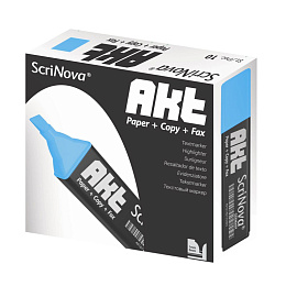 Текстовыделитель ScriNova Akt синий (толщина линии 1-5 мм) фото Текстовыделитель ScriNova Akt синий (толщина линии 1-5 мм)