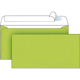 Конверт цветной Packpost E65 90 г/кв.м зеленый стрип (50 штук в упаковке)