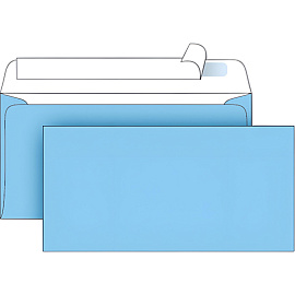 Конверт цветной Packpost E65 90 г/кв.м голубой стрип (50 штук в упаковке)