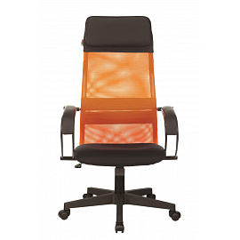 Кресло для руководителя Easy Chair 655 TTW оранжевое/чёрное (экокожа/сетка/ткань, пластик)