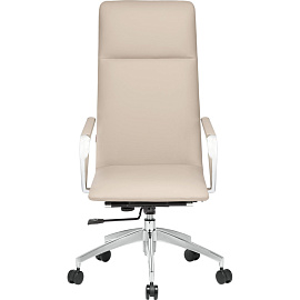 Кресло для руководителя Easy Chair 593 TPU бежевое (искусственная кожа, алюминий)