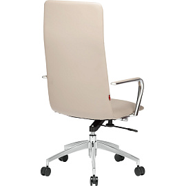 Кресло для руководителя Easy Chair 593 TPU бежевое (искусственная кожа, алюминий)