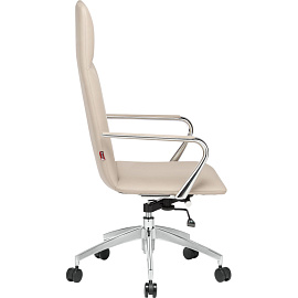 Кресло для руководителя Easy Chair 593 TPU бежевое (искусственная кожа, алюминий)