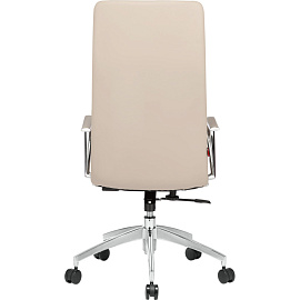 Кресло для руководителя Easy Chair 593 TPU бежевое (искусственная кожа, алюминий)
