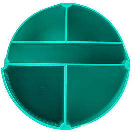 Подставка-органайзер для канцелярских принадлежностей Attache Office 6 отделений бирюзовая 11x12x12 см вращающаяся