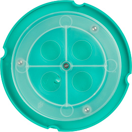 Подставка-органайзер для канцелярских принадлежностей Attache Office 6 отделений бирюзовая 11x12x12 см вращающаяся