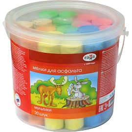 Мел цветной Гамма Мультики (20 штук в упаковке)