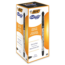 Ручка гелевая неавтоматическая Bic Gelocity Stic черная (толщина линии письма 0.29 мм) фото Ручка гелевая неавтоматическая Bic Gelocity Stic черная (толщина линии письма 0.29 мм)