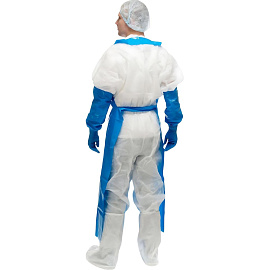 Фартук многоразовый Haccper Uretex Tpu универсальный размер полиуретановый 150 мкм синий в пласте (950100)