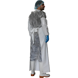 Фартук многоразовый Haccper Uretex Tpu универсальный размер полиуретановый 150 мкм белый в пласте (950110)