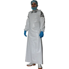 Нарукавник многоразовый Haccper Uretex TPU полиуретановый белый длина 46 см (2 штуки в упаковке)