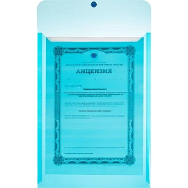 Папка-конверт на кнопке Attache А4 синяя 150 мкм (вертикальное размещение, 10 штук в упаковке)