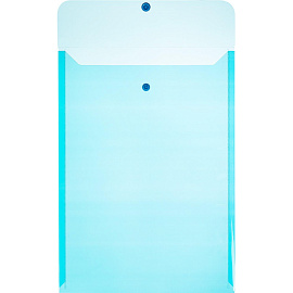Папка-конверт на кнопке Attache А4 синяя 150 мкм (вертикальное размещение, 10 штук в упаковке)