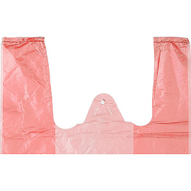 Пакет-майка ПНД 10 мкм в ассортименте (25+12х45 см, 100 штук в упаковке)