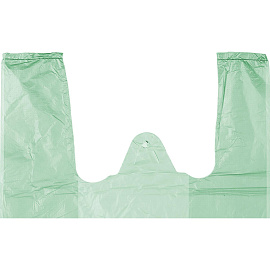 Пакет-майка ПНД 10 мкм в ассортименте (25+12х45 см, 100 штук в упаковке)