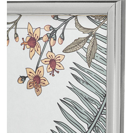 Рамка Комус (Attache) А4 21x30 см пластиковый багет 14 мм серебристая