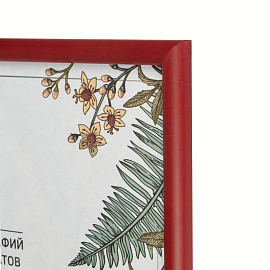 Рамка Комус (Attache) А4 21x30 см пластиковый багет 14 мм красная