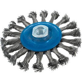 Щётка для УШМ Bosch дисковая 115 мм M14 витая стальная проволока (2609256512)