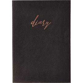 Ежедневник недатированный Attache искусственная кожа A5 136 листов чёрный (золотистый обрез)