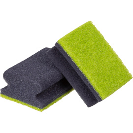 Губка для посуды Master FRESH Black поролон 9.6x7 см с абразивным слоем (2 штуки в упаковке)