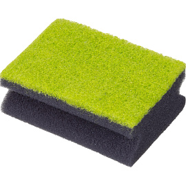Губка для посуды Master FRESH Black поролон 9.6x7 см с абразивным слоем (2 штуки в упаковке)