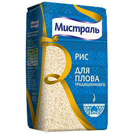 Рис круглозерный Мистраль для плова традиционного 900 г