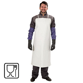 Фартук защитный КЩС ПВХ белый 0.5 мм