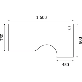 Стол эргономичный Арго А-202 правый (бук, 1600х900х760 мм) фото Стол эргономичный Арго А-202 правый (бук, 1600х900х760 мм)