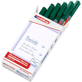 Маркер для белых досок Edding 361/4 зеленый круглый наконечник (толщина линии 1 мм)