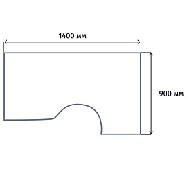 Стол эргономичный Арго А-200 левый (ясень шимо, 1400х900х760 мм)