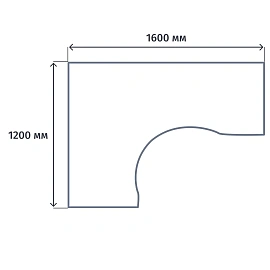 Стол угловой Арго А-206.60 левый (ясень шимо, 1600х1200х760 мм) фото Стол угловой Арго А-206.60 левый (ясень шимо, 1600х1200х760 мм)