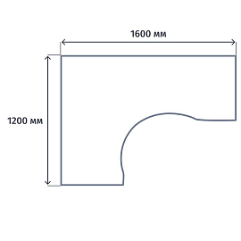 Стол угловой Арго левый (белый, 1600х1200х760 мм) фото Стол угловой Арго левый (белый, 1600х1200х760 мм)