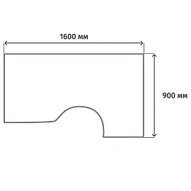Стол эргономичный Арго правый (ясень шимо, 1600х900х760 мм) фото Стол эргономичный Арго правый (ясень шимо, 1600х900х760 мм)