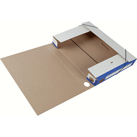 Короб архивный гофрокартон Attache на резинках 232x46x316 мм синий до 450 листов