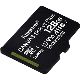 Карта памяти 128 ГБ microSDXC Kingston Canvas Select Plus Class 10 UHS-I (SDCS2/128GBSP)