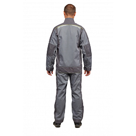 Куртка рабочая летняя мужская Nайтстар Проксима со светоотражающим кантом серая (размер 44-46, рост 170-176)