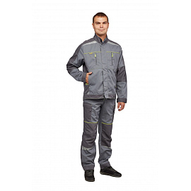 Куртка рабочая летняя мужская Nайтстар Проксима со светоотражающим кантом серая (размер 60-62, рост 170-176)