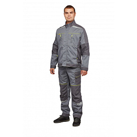 Куртка рабочая летняя мужская Nайтстар Проксима со светоотражающим кантом серая (размер 60-62, рост 182-188)